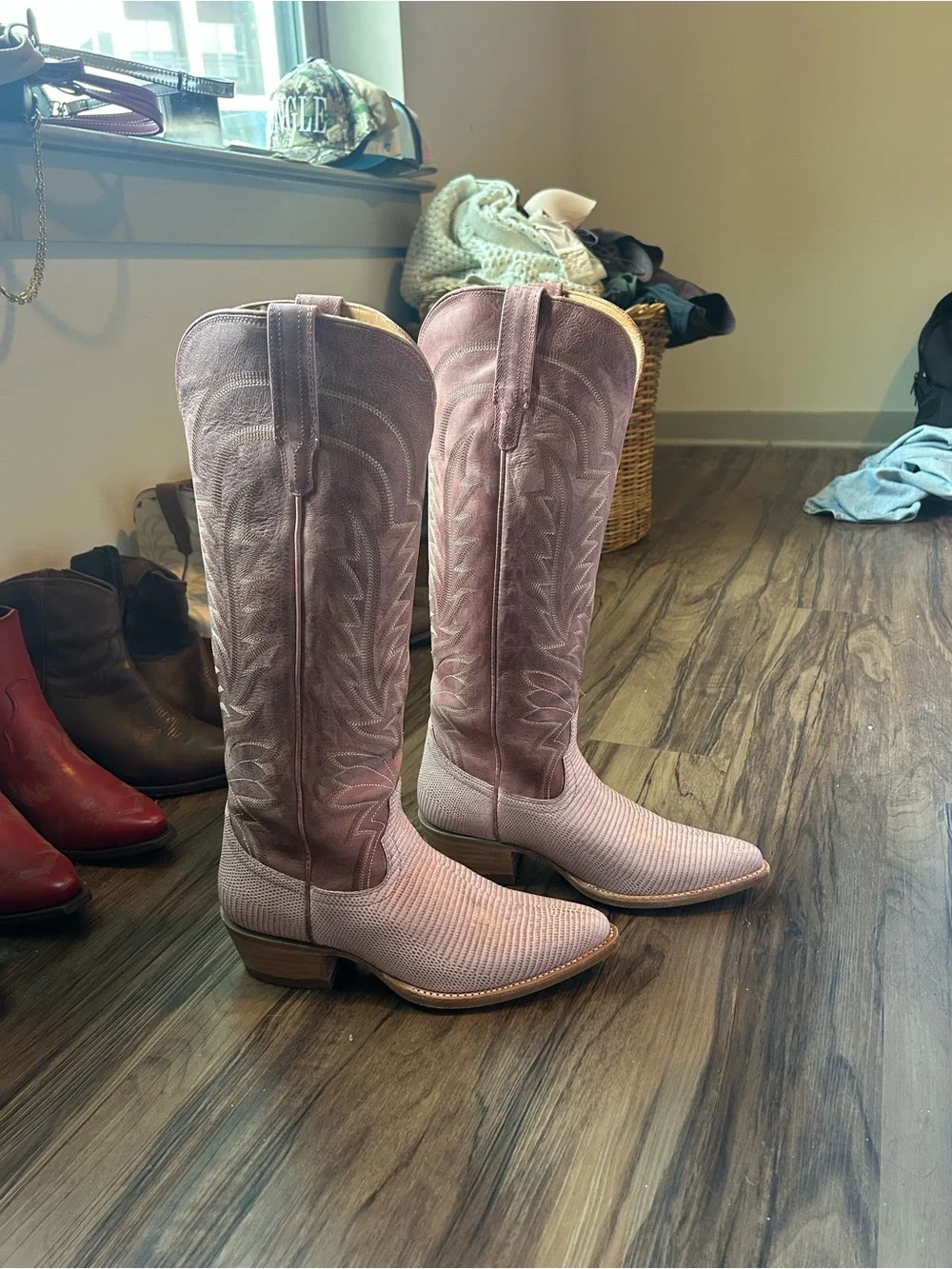 Tecovas Abby in Pink Frost Lizard